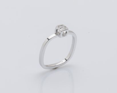 DINH VAN Le Cube small model ring in 18K (750 ‰) white gold set with a brilliant-cut...