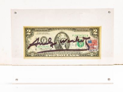 null Andy WARHOL (1928-1987)
Billet de 2 Dollars Thomas Jefferson, 1976
Numéro de...