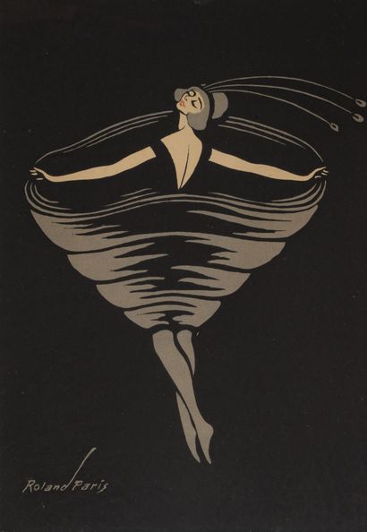 null Roland PARIS (1894-1945) 
Joueur de cithare et Danseuse 
Deux lithographies...