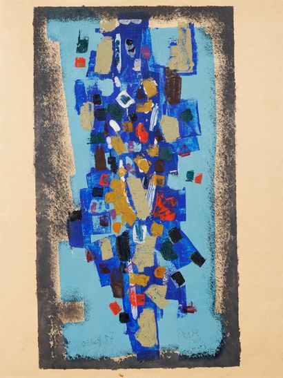 null Alexander ORLOV (1899-1979) 
Abstract composition 
Mixed media on paper, signed...
