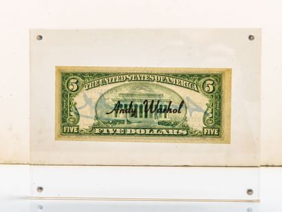 null Andy WARHOL (1928-1987)
Billet de 5 Dollars Abraham Lincoln, 1953*A 
Numéro...