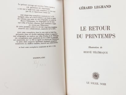 null Hervé TELEMAQUE et Gérard LEGRAND 
Le retour du printemps 
S.l. (Paris), Le...