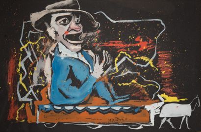 null Ismael de LA SERNA (1897-1968)
Don Quichotte 
Technique mixte sur papier, signée...