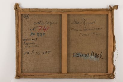 null Alexis KALAEFF (1902-1978)
Caïn et Abel 
Huile sur toile signée en bas à droite...