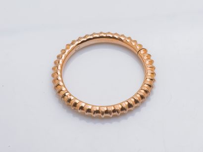 null Bracelet rush opening child in pink gold 9 carats (375 thousandths) chased with...