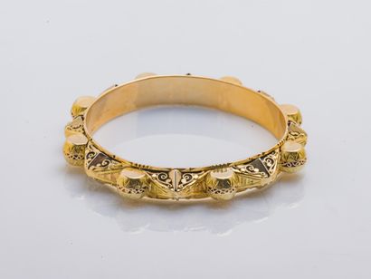 null Bracelet jonc en or jaune, en or gris et en or rose 18 carats (750 millièmes)...