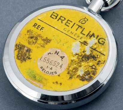 BREITLING (CHRONOMÈTRE POCHE MONOPOUSSOIR - PILOTE), vers 1960 Chronomètre sport...