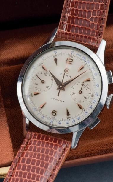 CYMA (CHRONOGRAPHE SPORT CYMAFLEX), vers 1950 Chronographe de sport produit par la...