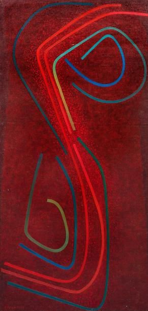 Edgar PILLET (1912-1996) Sillons, 1954 Huile sur toile, signée et datée en bas à...