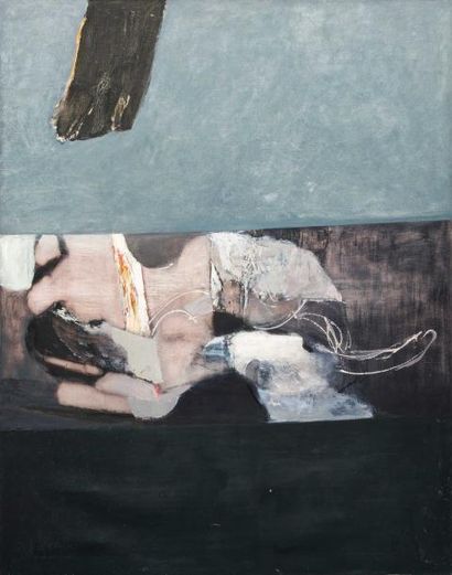 Teresa PAGOWSKA (1926-2007) Solitude, 1964 Huile sur toile, signée, titrée et datée...