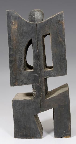 M.POPOVITCH (XX)(1938-1996) Sans titre Sculpture en bois foncé 72 x 29 x 16 cm
