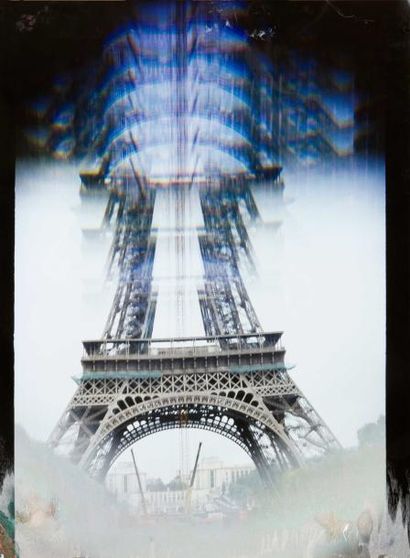 JEAN Kapera (1924-1986) Tour Eiffel Tirage manuel sur cibachrome par Roland Dafau...
