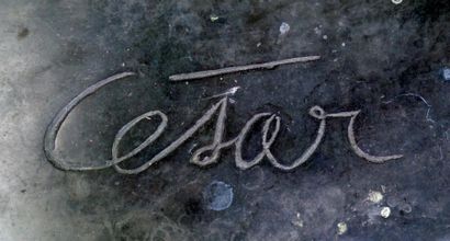 CÉSAR, 1921-1998 Hommage à Eiffel, 1991 Bronze soudé, signé et numéroté 2 / 8. Fondeur...