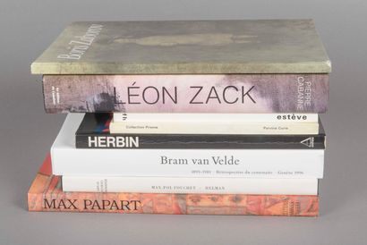 null 8 volumes monographies dont Max Papart, Léon Zack, Bram Van de Velde, Auguste...