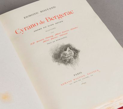 null Edmond ROSTAND.
Cyrano de Bergerac.
Paris, Magnier, 1899, in-4 relié demi-maroquin...