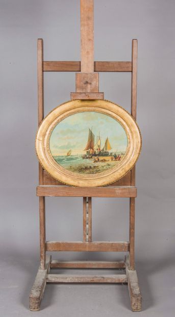 null Charles Euphrasie KUWASSEG (1833/38-1904)
Navire de pêche 
Huile sur panneau...