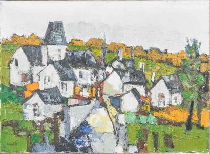 null Jacques DAUFIN (1930)
Vue de village en Seine et Oise 
Huile sur toile signée...