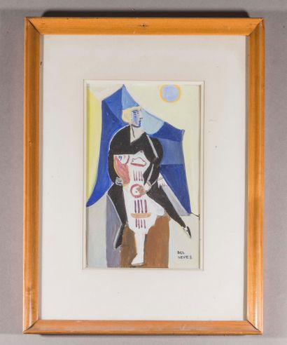 null Jean DELDEVEZ (1909-1983)
La danse 
Gouache sur papier 
Dim.: 20 x 15 cm (à...