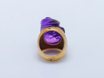 Dans le goût de Haroldo Burle-Marx (1911-1991) Bague de cocktail en or rose 18 carats...