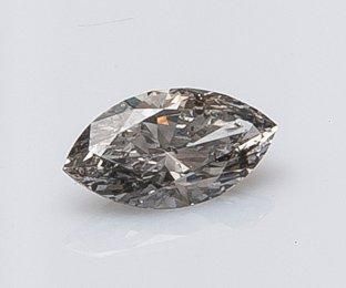 null 1 Diamant navette pesant 1,31 carat de couleur grise et piqué P1, certificat...
