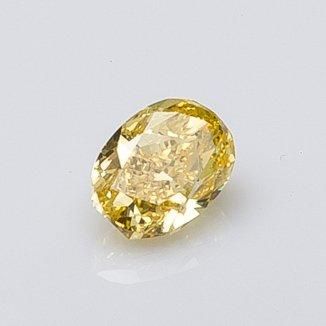 null 1 Diamant ovale pesant 1,68 carat avec certificat GIA de couleur jaune (et pureté...