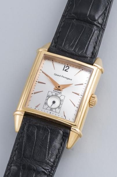 GIRARD - PERREGAUX (RECTANGLE VINTAGE GT - 1945 / OR JAUNE N° 330 - RÉF 2595), vers...