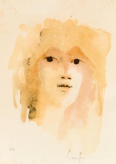 Léonor FINI (1907-1996) Portrait de femme Lithographie, épreuve d'artiste, signée...
