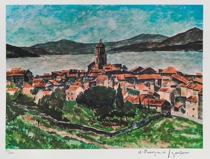 André DUNOYER DE SEGONZAC (1884/1974) Saint Tropez Lithographie, numérotée 211/250...