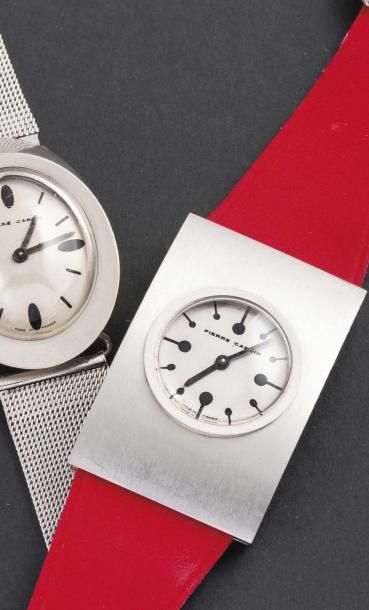 PIERRE CARDIN by Jaeger (Rectangle GT - acier), vers 1970 Imposante montre design...
