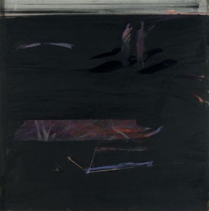 SAINT Jean-Pierre (1937) Sans titre Huile et pastel sur carton 60 x 60 cm