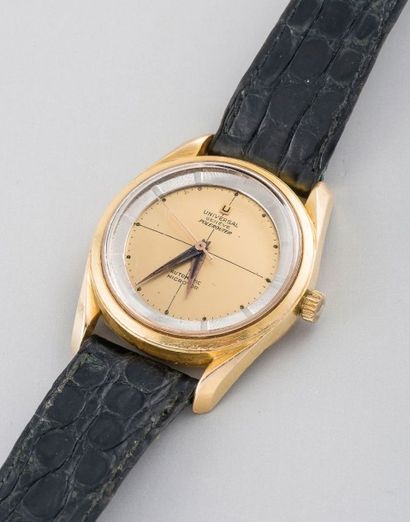 UNIVERSAL GENEVE (POLEROUTEUR DE LUXE / or jaune N° 10361), vers 1960 Montre Polerouteur...