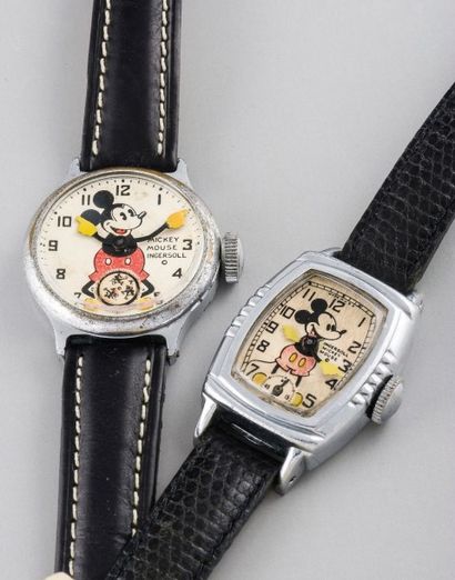 INGERSOLL (MICKEY MOUSE - TONNEAU), vers 1947 Montre Mickey Mouse commandée par Walt...