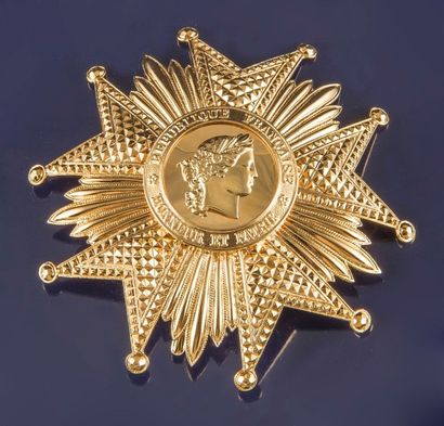 null France ordre de la légion d?honneur, institué en 1802. Plaque de grand croix,...