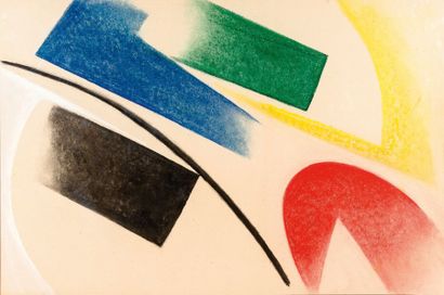 Biago PANCINO (né en 1931) Composition Pastel 62 x 41 cm