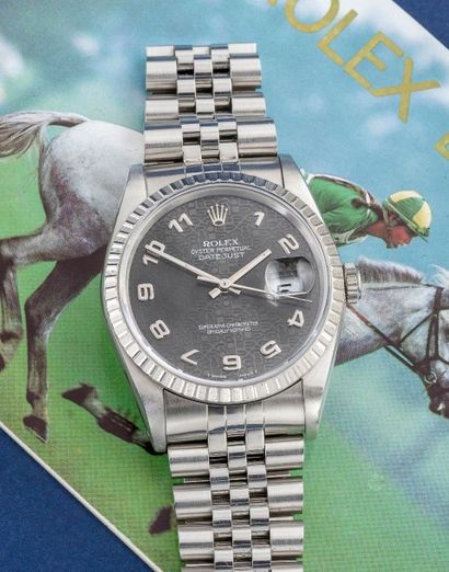 ROLEX (OYSTER PERPETUAL/DATEJUST RÉF. 16220 SERIE X), vers 1992 Montre Oyster d?homme...