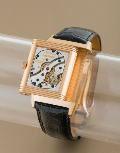JAEGER-LECOULTRE (REVERSO NIGHT & DAY / OR ROSE réf. 270.240.632 SB), vers2001 Rare...