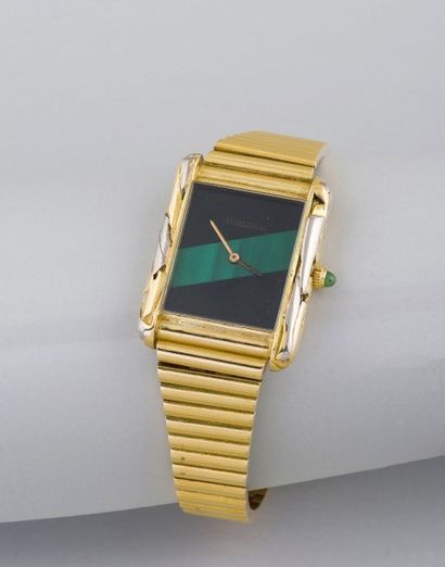 MOUAWAD-EBEL by GERALD GENTA (OR JAUNE) vers 1975
Bracelet montre en or jaune 18...