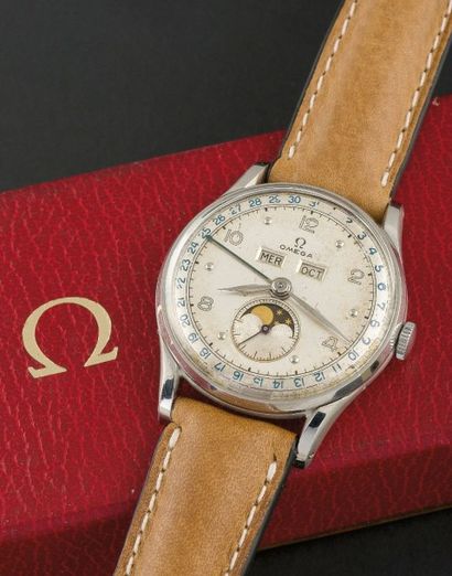 OMEGA (GRAND CALENDRIER MOON - COSMICS ACIER RE?F. 2471-1), vers 1944

Rare montre...