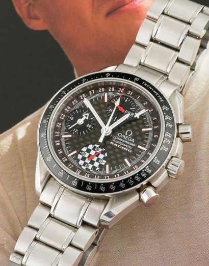 OMEGA (Chronographe Speedmaster day/date - Racing World Champion 2002 réf. 3529.50.00),...