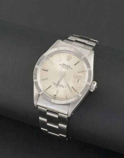 ROLEX (Oyster Perpetual - Date réf. 1501), vers 1969

Montre en acier à lunette crantée...