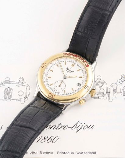 CHOPARD (Chronographe classique - 1000 Miglia réf. 16/8142), vers 1990 Élégant chronographe...