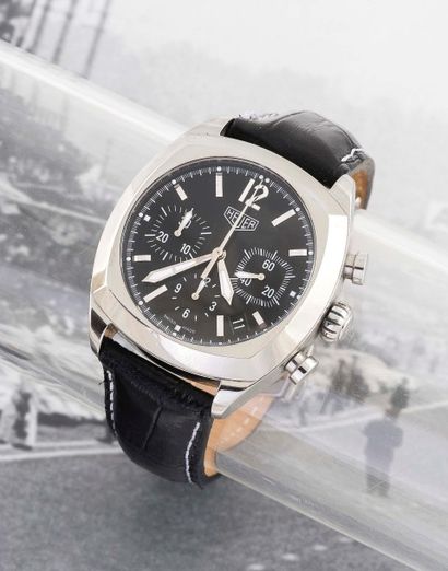 HEUER (Chronographe Pilote Réédition Monza - Black Réf : CR2110.FC6162), vers 2002...