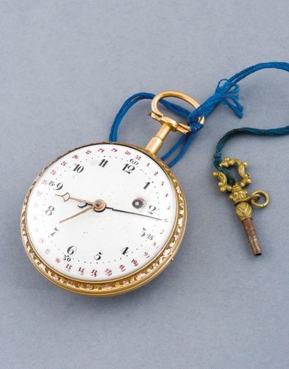 A. DELINE à Caen (MONTRE à COQ - N° 3513), vers 1780 

Montre de poche en or rose...