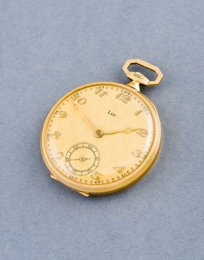 null LIP (Montre de POCHE - Plate / or jaune n° 53740) vers 1938

Élégante montre...