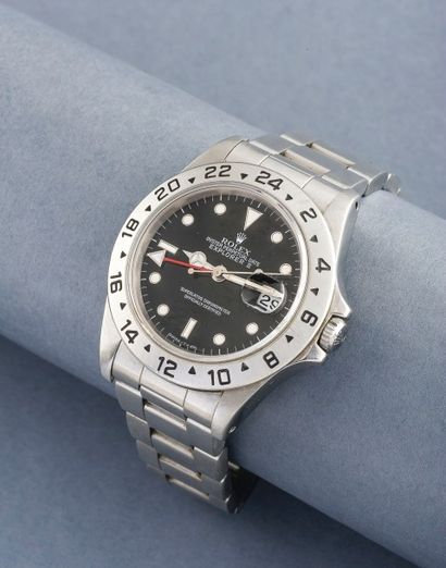 null ROLEX (OYSTER PERPETUAL DATE - EXPLORER II / BLACK réf. 16570 série X) vers...