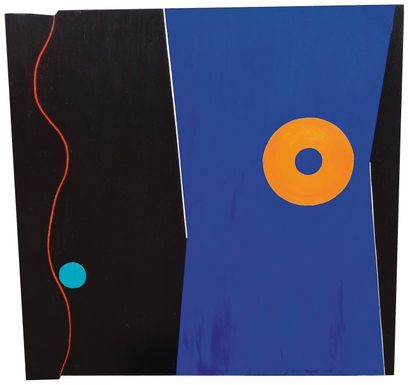 Roger NEYRAT 

«Ligne rouge en séduction», 1995

Acrylique sur panneau

99 x 100...