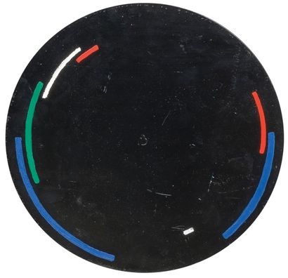Roger NEYRAT 

«Quatre couleurs en ligne sur pistes circulaires», 1996

Acrylique...