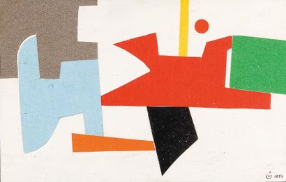 Roger NEYRAT 

Composition, 1954

Collage de papiers de couleur

13,5 x 21 cm 