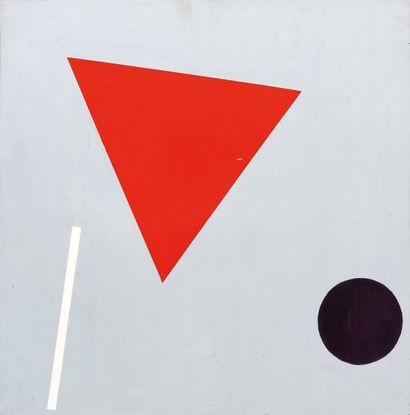 Roger NEYRAT 

«Equilibre de deux formes courantes et d’un signe simple», 1988

Acrylique...