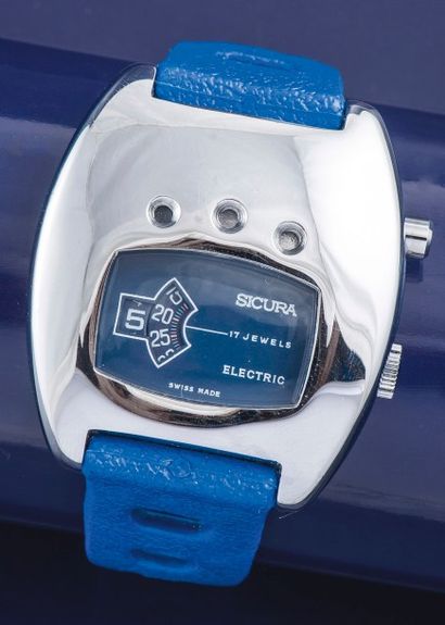 null SICURA (INSTALITE ELECTRIC - Blue), vers 1974

Originale montre design. Boîtier...